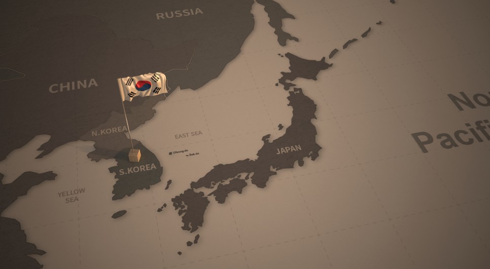 한국과 그 주변국들 지도